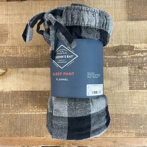 NEW St Johns Bay Mens Flannel‎ Sleep Pants Pajama Pants 4XL Gray Buffalo Check